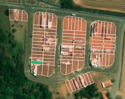 Mapa do São Geraldo com os lotes por situação