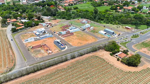 Vista aérea do loteamento Recanto São Geraldo, em Saltinho/SP